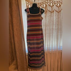 Multicolor Striped Maxi Dress